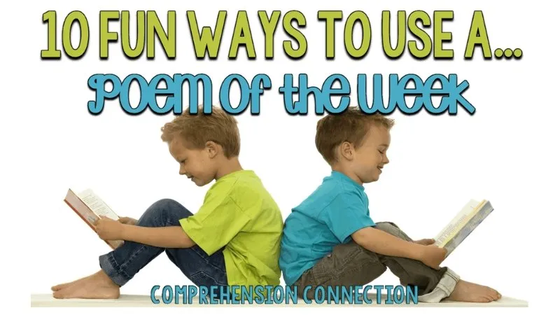 No matter what grade you teach, poetry can be used to support all levels of readers. Poems can be read in a short amount of time and used simply for enjoyment or for deeper literacy skills. This post offers simple ways you can incorporate poetry every single week with poem of the week plans.