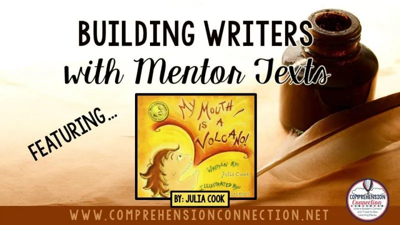 One of the best ways to help students improve word choice and grow as writers is to surround them with quality writing. Books that model the specific writing skill or style we're wanting our students to practice make the best mentor texts. For this post, I've chosen to highlight one of Julia Cook's books, My Mouth is a Volcano. Julia's books are often metaphorical, and for this lesson, my focus will be on word choice. This post explains the lesson and includes free resources.