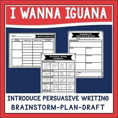 If you're looking for a great mentor text for persuasive writing, this post is just what you need. It features the book, I Wanna Iguana and step by step directions.