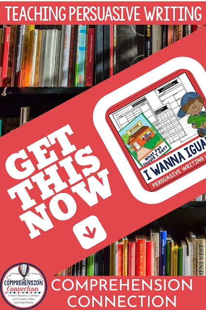 If you're looking for a great mentor text for persuasive writing, this post is just what you need. It features the book, I Wanna Iguana and step by step directions.