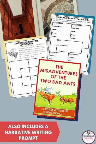 Two Bad Ants has to be one of the best mentor texts for upper elementary students. If you're a classroom teacher, having grab and go lessons that will not fail are a MUST! In this post, I'll give you a sneak peek at a resource bundle I've put together to go with Two Bad Ants. Your students will enjoy it. I promise!
