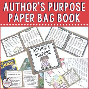 Author's Purpose Project Paper Bag Book Interactive Notebook