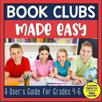 Book Club Activities and Resources in Digital and PDF for Upper Elementary