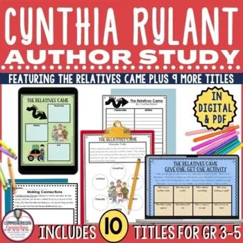 Cynthia Rylant Fall Literacy Book Study Bundle with Activities for 10 Titles