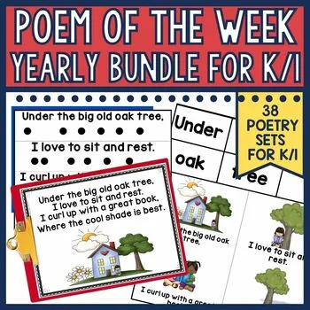 Fall Winter Spring Poem of the Week for Kindergarten and 1st