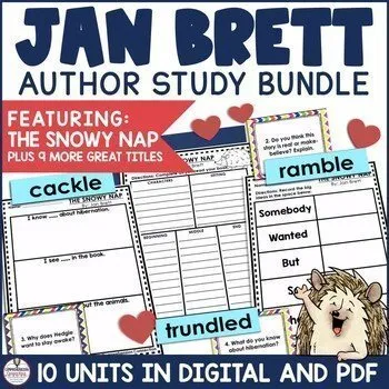 Jan Brett Author Study Activities in Digital and PDF for 10 Titles