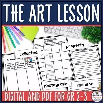 How To Teach Tomie dePaola Like A Pro 2 The Art Lesson by Tomie dePaola Literacy Activities in Digital and PDF