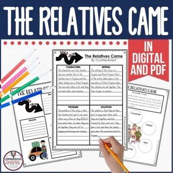 The Relatives Came by Cynthia Rylant Activities in Digital and PDF