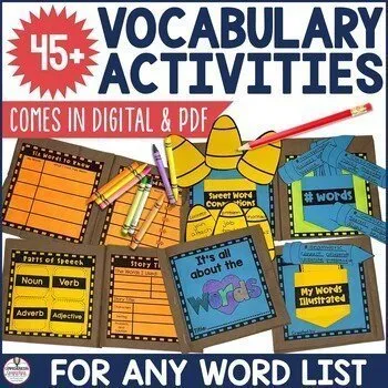 Vocabulary Activities for ANY Word List Lessons Context Clues in Digital and PDF