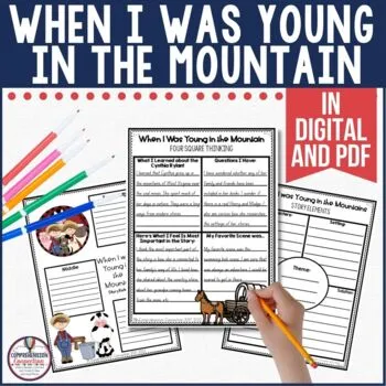 When I was Young in the Mountain by Cynthia Rylant Activities in Digital and PDF